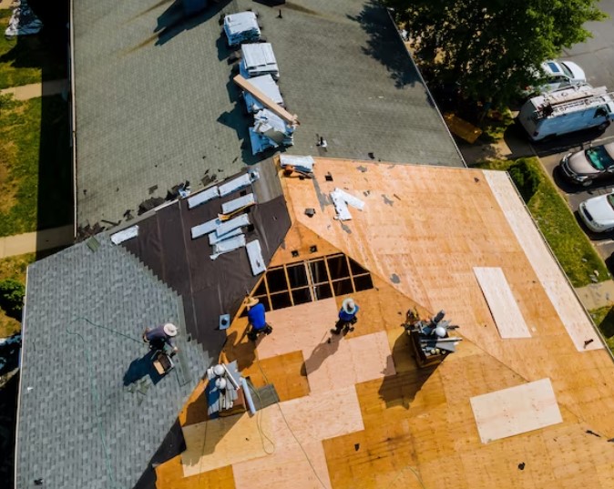 Upper View of roof replacement image
