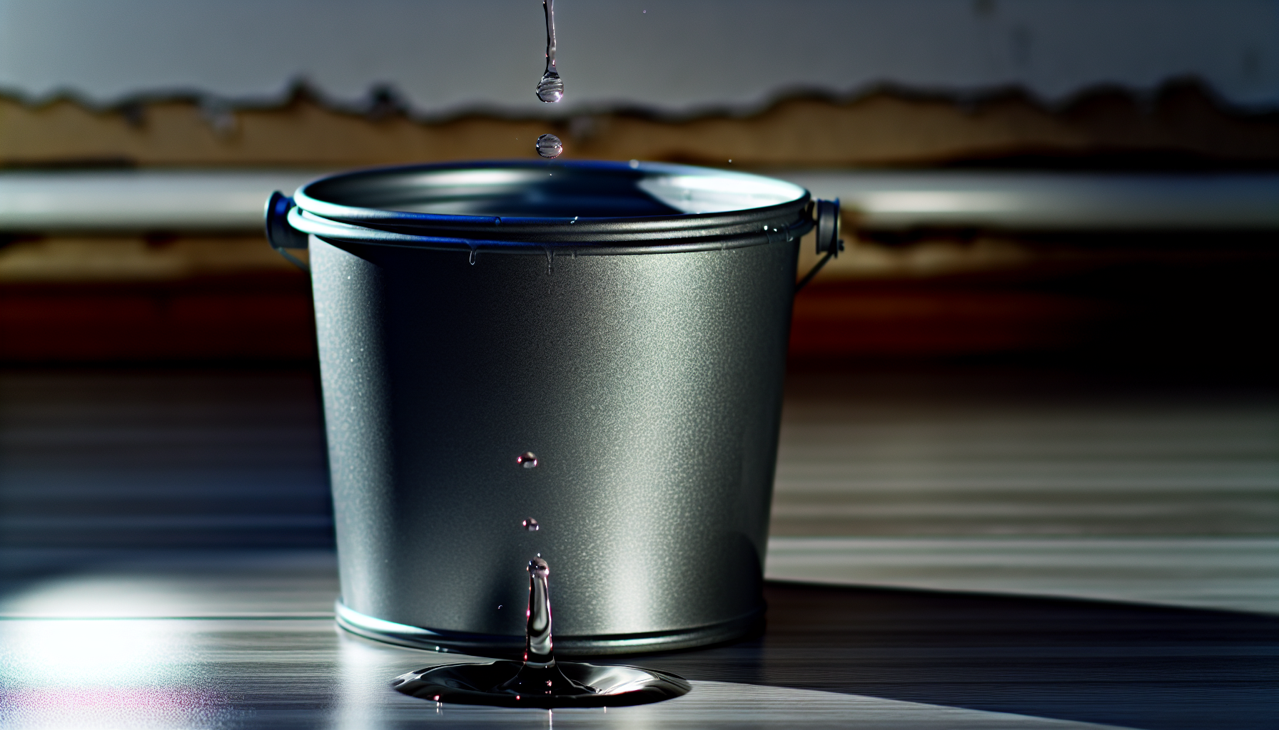 Water dripping into a bucket