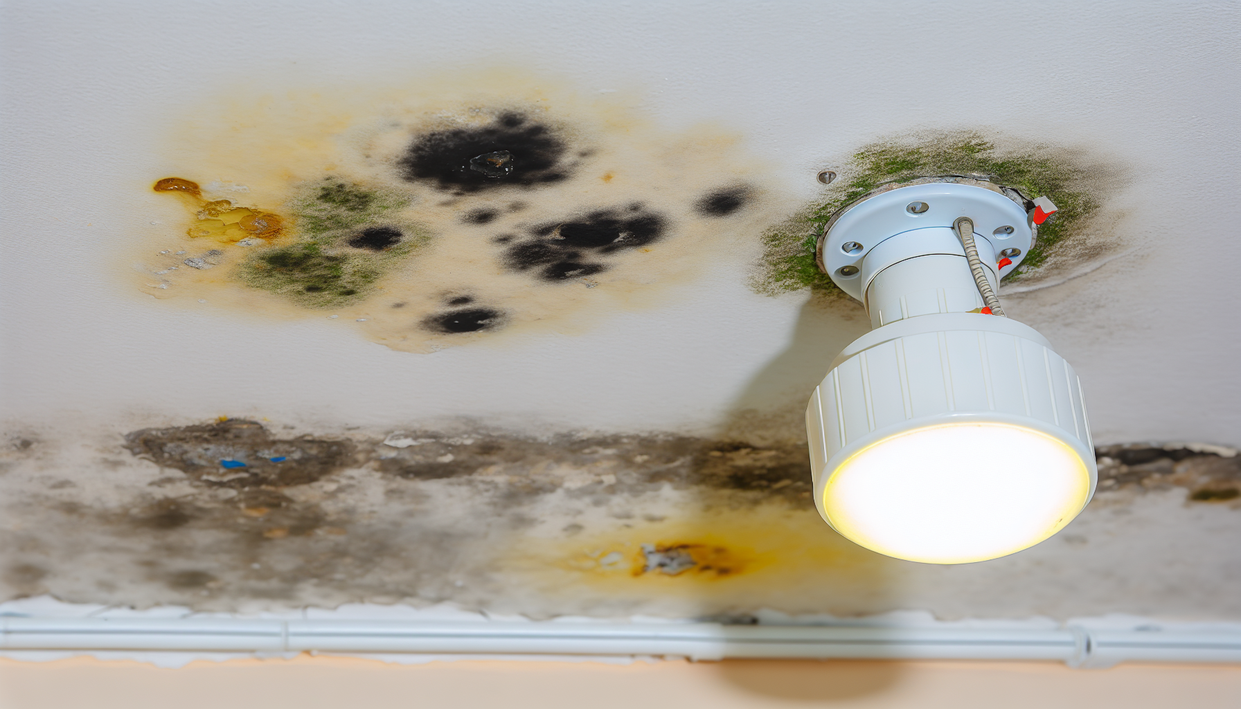 Mold growth on a ceiling